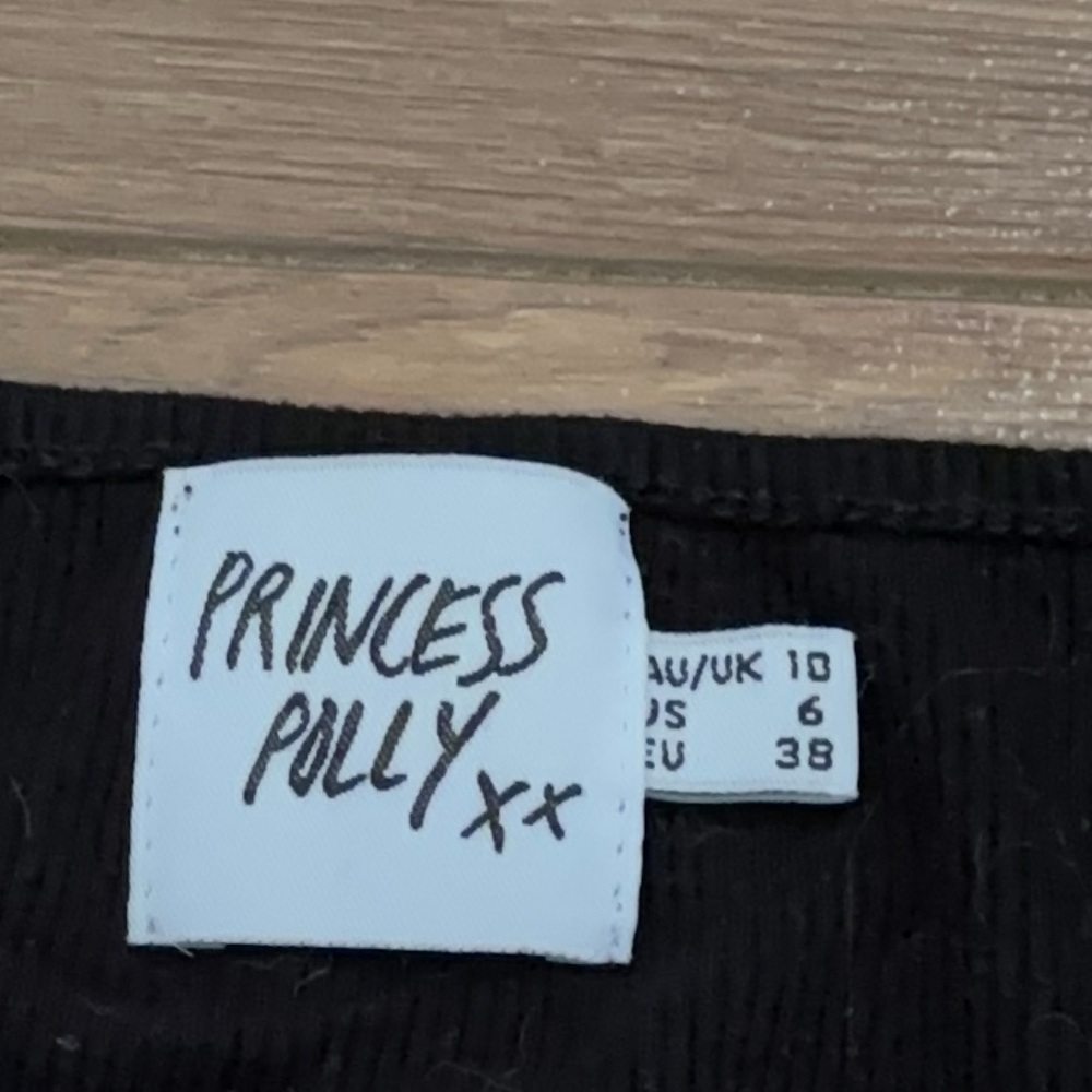 Princess Polly Black Button-Up Women's Top “True Love Top” size 6 - Picture 7 of 11